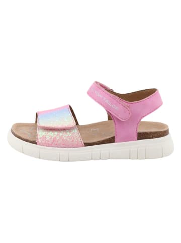 Tom Tailor Sandalen in Rosa/ Bunt