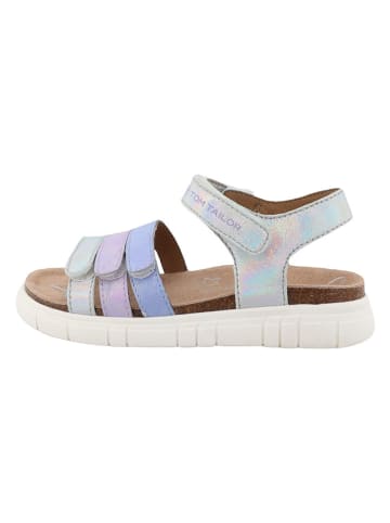 Tom Tailor Sandalen in Lila/ Silber