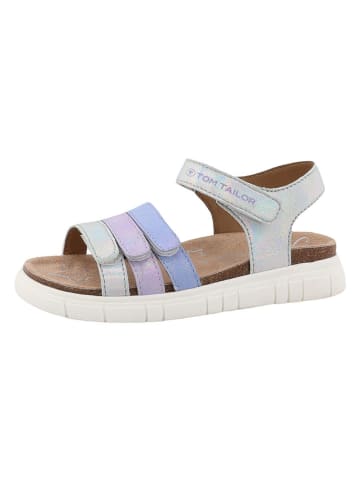 Tom Tailor Sandalen paars/zilverkleurig
