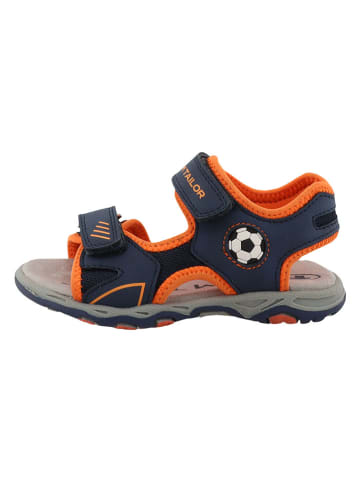 Tom Tailor Sandalen in Dunkelblau/ Orange