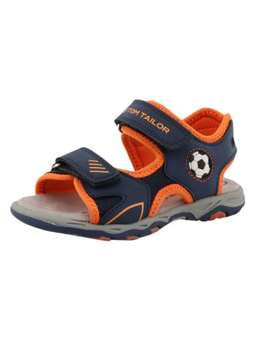 Tom Tailor Sandalen donkerblauw/oranje