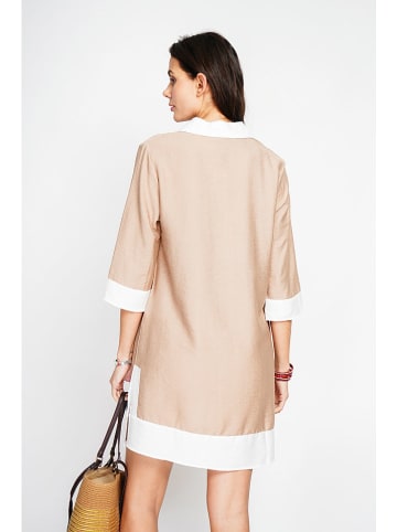 Le Jardin du Lin Jurk beige/wit