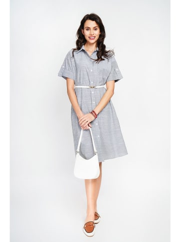 Le Jardin du Lin Kleid in Weiß/ Schwarz