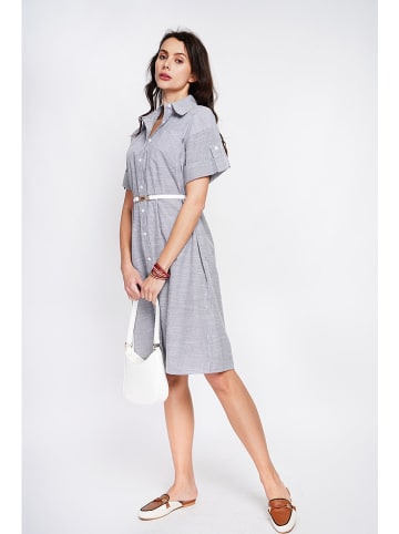 Le Jardin du Lin Kleid in Weiß/ Schwarz