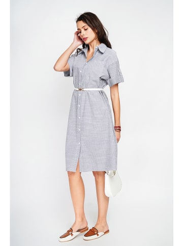 Le Jardin du Lin Kleid in Weiß/ Schwarz