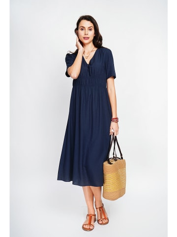 Le Jardin du Lin Kleid in Dunkelblau