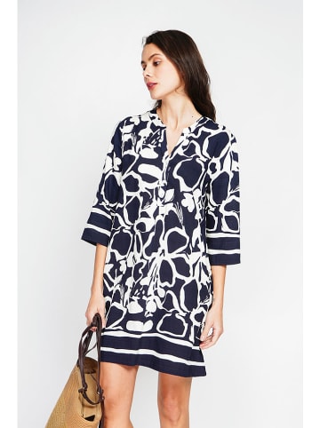 Le Jardin du Lin Jurk wit/donkerblauw