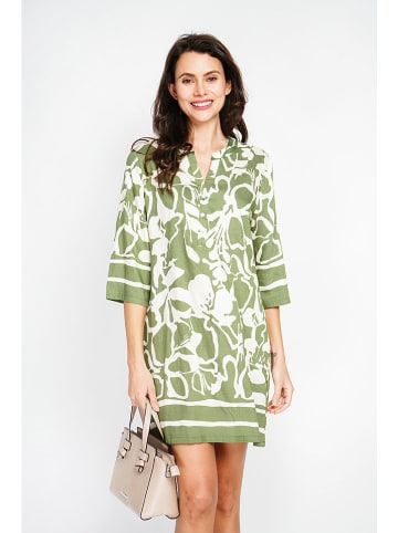 Le Jardin du Lin Kleid in Weiß/ Grün