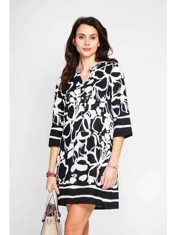 Le Jardin du Lin Kleid in Weiß/ Schwarz