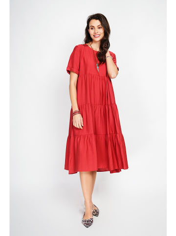 Le Jardin du Lin Kleid in Rot
