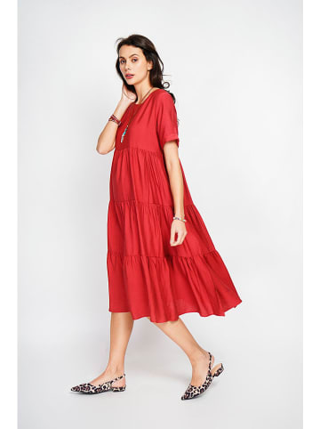Le Jardin du Lin Kleid in Rot