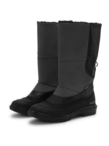 Ilse Jacobsen Leder-Stiefel in Schwarz/ Grau
