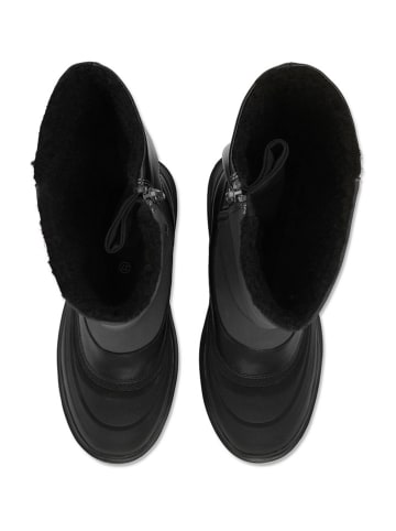 Ilse Jacobsen Leder-Stiefel in Schwarz/ Grau