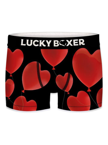 Lucky Boxer 2er-Set: Boxershorts in Schwarz/ Rot