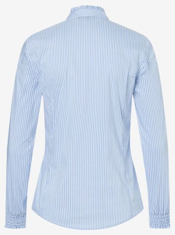 More & More Blouse lichtblauw/wit