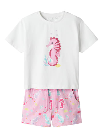 name it 2tlg. Outfit Rosa/ Weiß