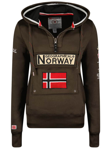 Geographical Norway Hoodie "Gymclass" donkerbruin