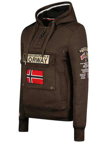 Geographical Norway Hoodie "Gymclass" donkerbruin