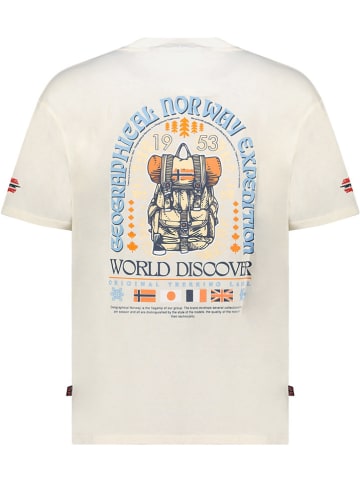 Geographical Norway Koszulka "Jakado" w kolorze beżowym