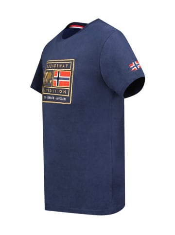 Geographical Norway Shirt "Jofoten" in Dunkelblau
