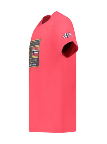 Geographical Norway Koszulka "Jofoten" w kolorze czerwonym