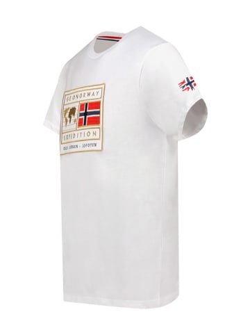 Geographical Norway Koszulka "Jofoten" w kolorze białym