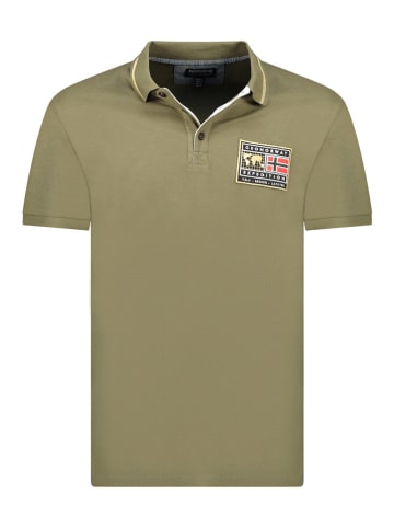Geographical Norway Koszulka polo "Karite" w kolorze khaki