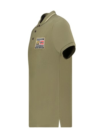 Geographical Norway Koszulka polo "Karite" w kolorze khaki