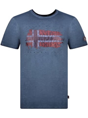 Geographical Norway Koszulka "Jopograph" w kolorze granatowym