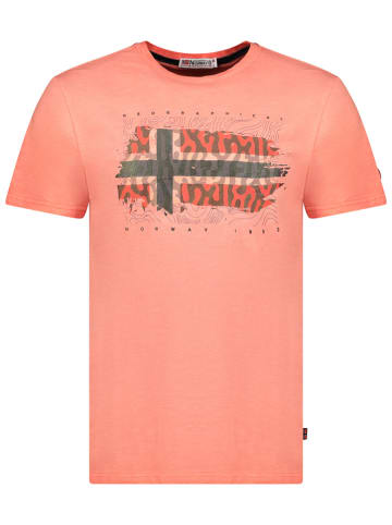 Geographical Norway Shirt "Jopograph" in Orange