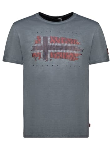 Geographical Norway Shirt "Jopograph" in Grau