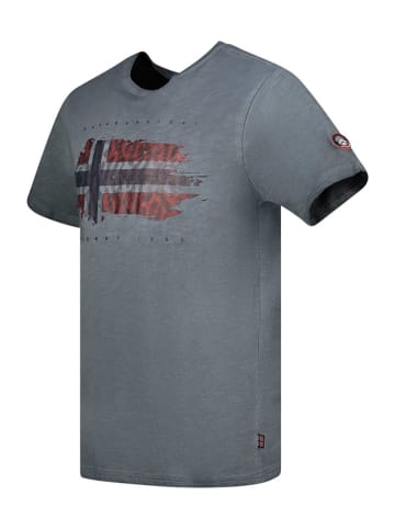 Geographical Norway Shirt "Jopograph" in Grau