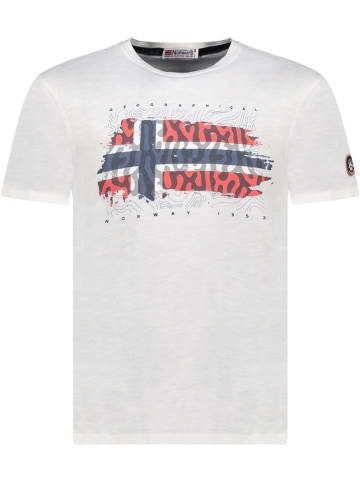 Geographical Norway Koszulka "Jopograph" w kolorze białym