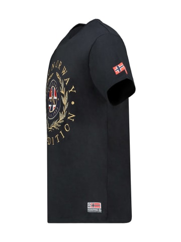 Geographical Norway Koszulka "Jiger" w kolorze czarnym
