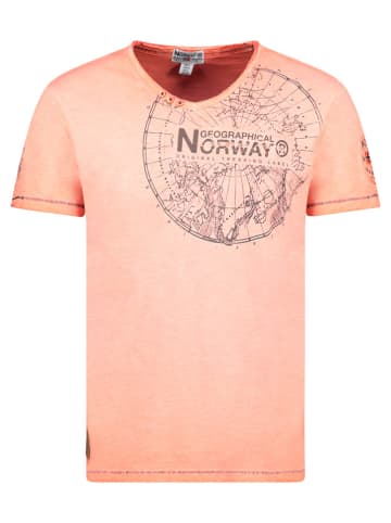 Geographical Norway Koszulka "Jimperable" w kolorze pomarańczowym