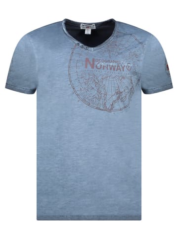 Geographical Norway Koszulka "Jimperable" w kolorze niebieskim