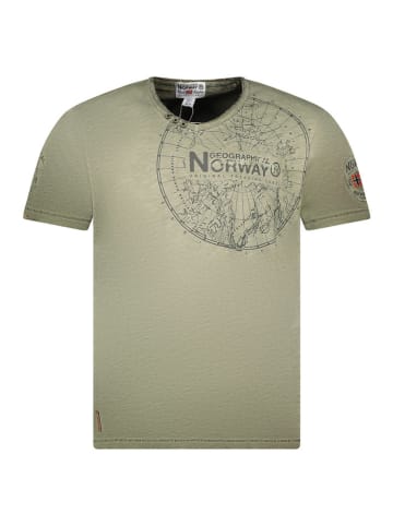 Geographical Norway Koszulka "Jimperable" w kolorze khaki