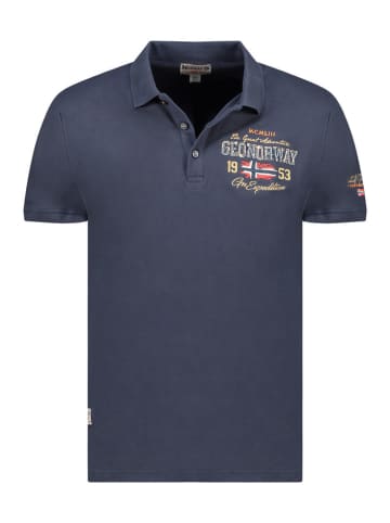 Geographical Norway Koszulka polo "Kapuccino" w kolorze granatowym