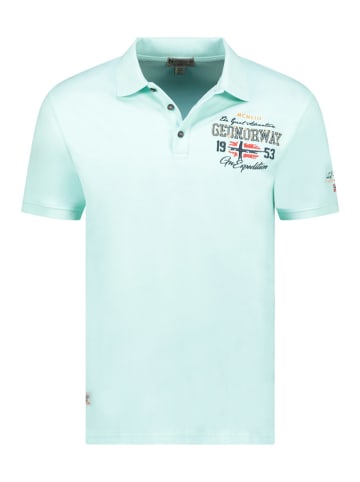 Geographical Norway Koszulka polo "Kapuccino" w kolorze miętowym