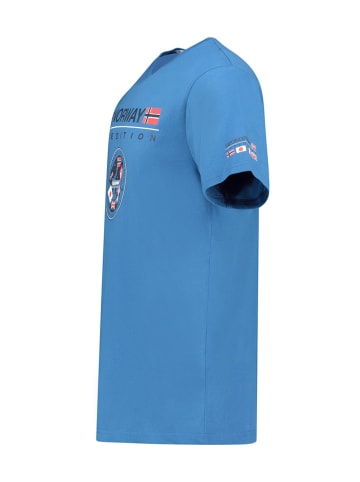 Geographical Norway Shirt "Jvick" in Blau