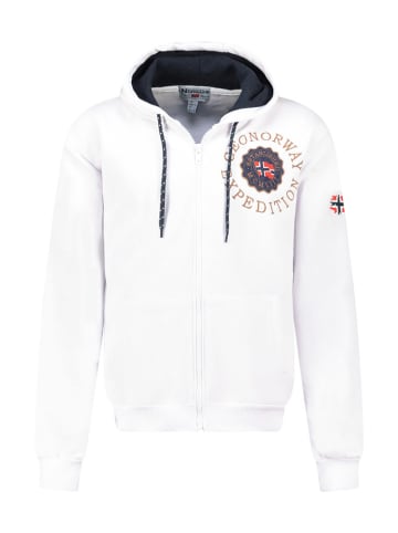 Geographical Norway Sweatjacke "Geganto" in Weiß