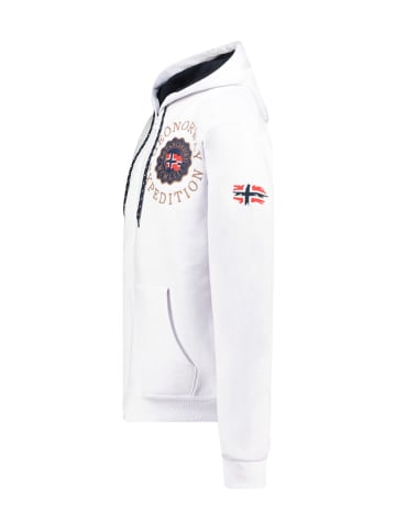 Geographical Norway Sweatjacke "Geganto" in Weiß