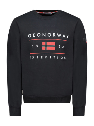 Geographical Norway Sweatshirt "Gezolo" in Schwarz