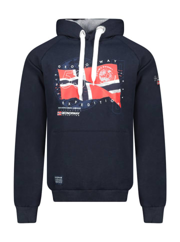 Geographical Norway Hoodie "Gdrap" donkerblauw
