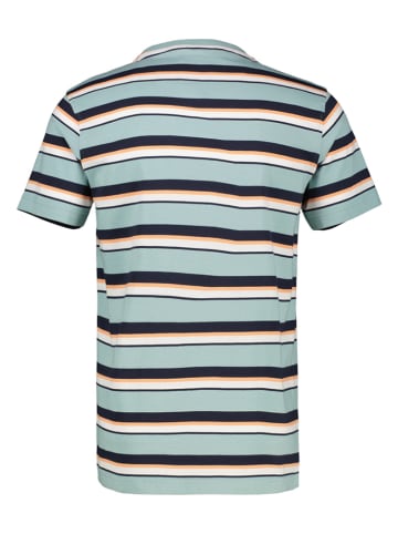 Lerros Shirt in Türkis/ Dunkelblau/ Orange