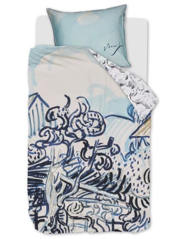 Beddinghouse Satijnen beddengoedset "Vieux Vignoble" blauw