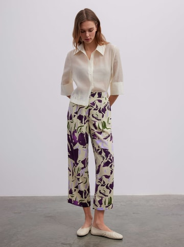 BGN Hose in Lila/ Creme