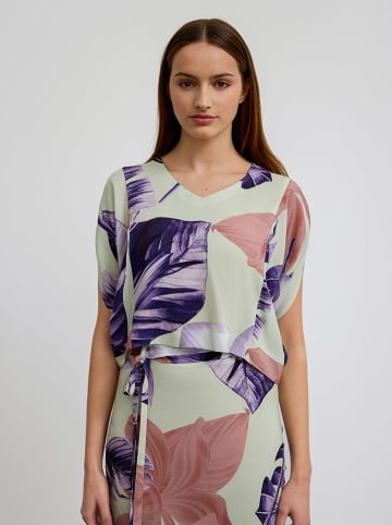 BGN Blouse paars/mintgroen