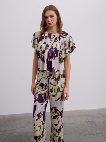 BGN Blouse paars/crème