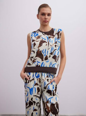 BGN Blousetop crème/bruin